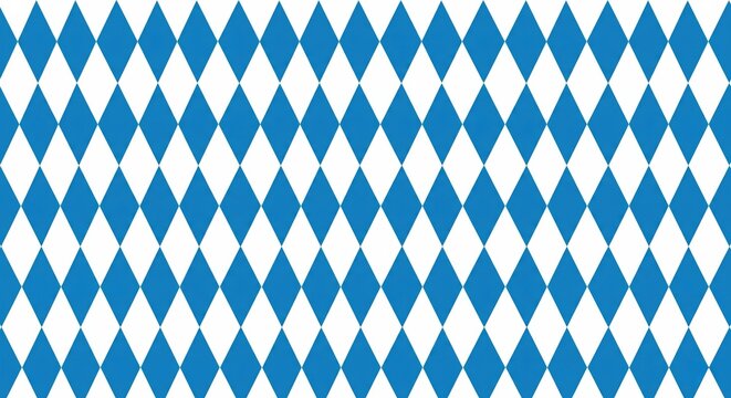 Bavarian flag diamond pattern background for Oktoberfest.