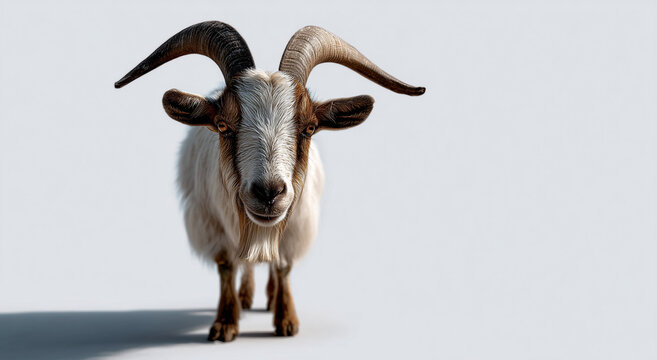 Capretta su sfondo bianco