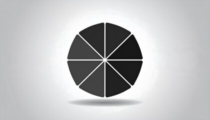 Obraz premium Simple pizza slice icon