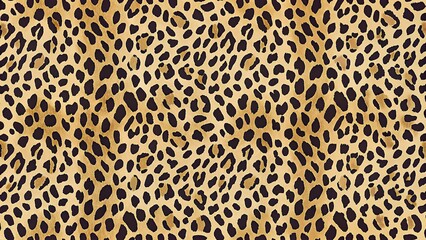 Elegant Leopard Print Design Featuring Black Spots and Tan Background for Fashion and Decorative Purposes