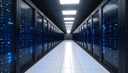 Fototapeta premium Server room interior