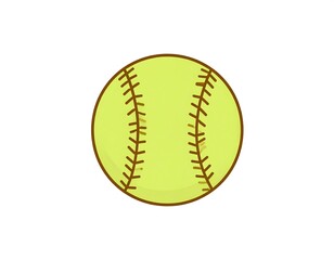 Simple softball illustration