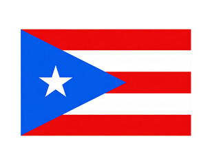 Flat Vector Puerto Rico National Flag Design, isolated on a transparent background.