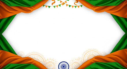 15 august india independence day indian independence day background with flag colors and ashoka chakra for graphic design template 2024