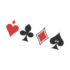 suit deck of playing cards. hearts diamonds clubs spades symbol. transparent png and vector illustration.