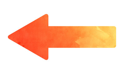 Watercolor arrow isolated on transparent background