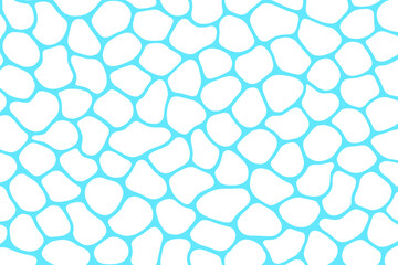 Fototapeta premium Seamless blue water stone pattern vector background. Aqua pebble mosaic abstract texture. Fluid cell shapes swimming pool tile. Summer aquatic organic seamless surface for wallpaper, fabric, design.