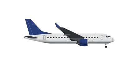 Airplane Illustration Modern Passenger Jet Design