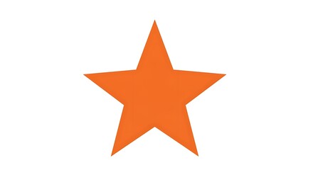 Orange Star Icon Simple Design for Website Elements and Decorative Purposes - Easy to Use!