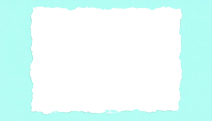 Isolated on white background, aesthetic torn paper edge frames a charming blue kids border, combining simplicity and playful design. This clean, minimalistic layout highlights delicate textures and vi