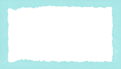 Isolated on white background, aesthetic torn paper edge frames a charming blue kids border, combining simplicity and playful design. This clean, minimalistic layout highlights delicate textures and vi