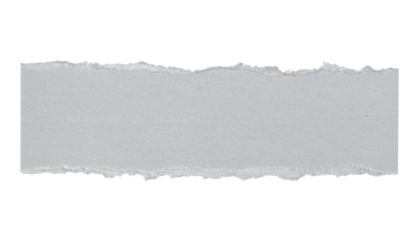 Paper, background, texture, isolated, horizontal, white, grey — a realistic torn paper strip with natural ripped edges. Perfect for design, presentations, notes, overlays, or creative graphic editing 