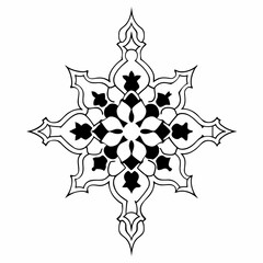 Fototapeta premium black and white flower