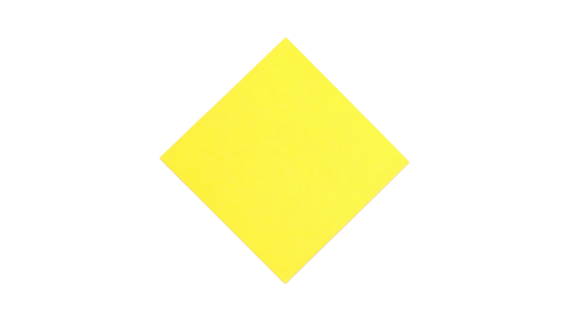 Yellow paper sticker isolated on a clean white background, showcasing its bright color and simple shape, perfect for labeling, decorating, highlighting, or crafting in various creative and practical a