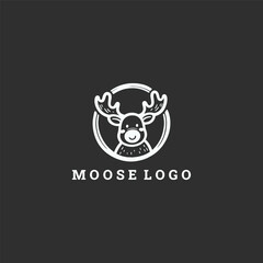 Moose logo vector icon illustration style