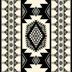  Native American Mexican Navajo tribal ethnic seamless pattern fabric black and white earth tone background illustration   vector design 300 dpi  for textile printing 