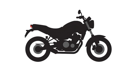 Motorcycle Silhouette A Classic Cruiser Design Illustration