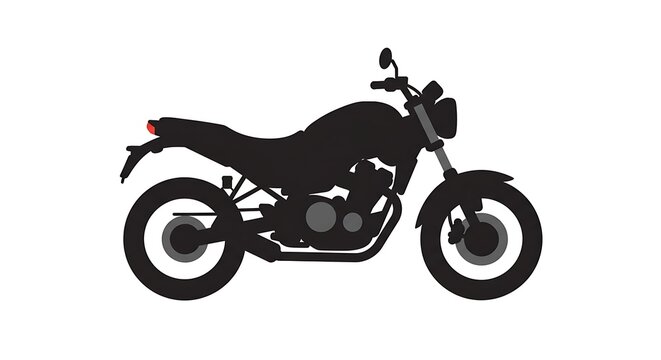 Motorcycle Silhouette A Classic Cruiser Design Illustration