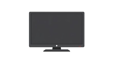 Fototapeta premium Vector illustration of a modern flat-screen television. Electronic display device with a blank screen isolated on a white background.