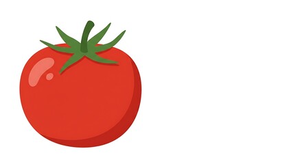 Fresh red tomato vegetable illustration isolated on white background. Healthy organic food concept for diet and nutrition.