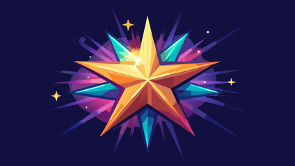 abstract colorful star
