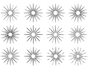 Sunburst graphic set