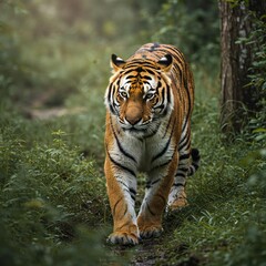 bengal  tiger in the wild, big cat, park, wildlife