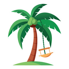 tropical island with palm tree