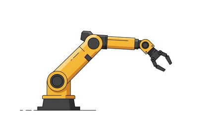 Fototapeta premium Futuristic Industrial Robotic Arm with Mechanical Gripper for Automated Manufacturing and Advanced Technology