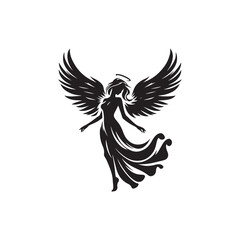 Naklejka premium Woman Angel Vector (2).eps