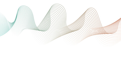  Abstract vector wave stripe line template. swoosh speed line music and science technology vector flow background . Wave Swirl, frequency sound wave, twisted curve .