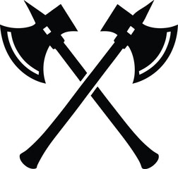 Crossed Axes Silhouette