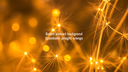Golden bokeh abstract background, soft orange light. 