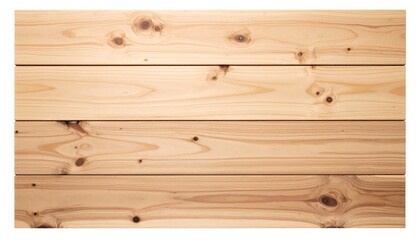 Fototapeta premium Light-colored wood planks arranged horizontally, showing natural grain and knots