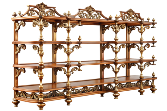 Magnificent mounted racks isolated on transparent background