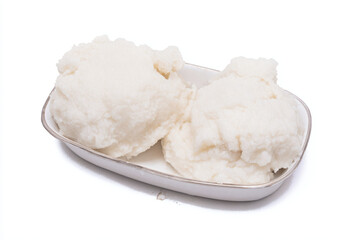 two scoops of ice cream on a plate