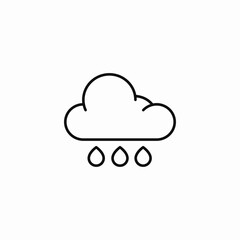 cloud heavy rain icon sign vector