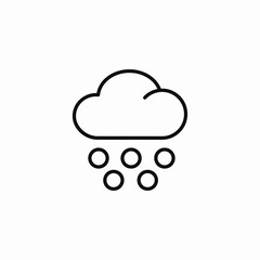 cloudy with hail icon sign vector