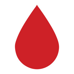 Fototapeta premium Vector art of simple red blood drop illustration, representing health, medicine, and blood donation concepts