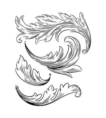 Elegant set of vintage ornaments