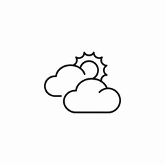 partly sunny weather icon sign vector