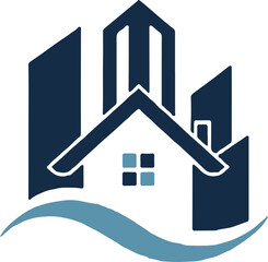 Illustration graphic vector of house building logo design
