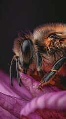 Bee Legs Gripping Flower Petal Macro