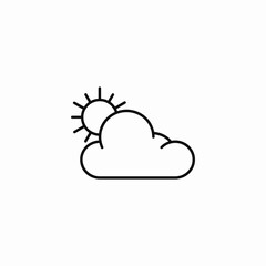 sun partly cloudy icon sign vector