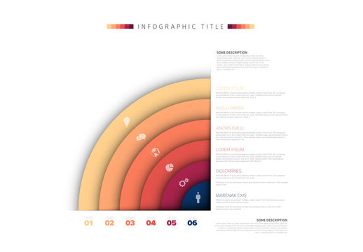 Colorful Layered Infographic Chart with Icons