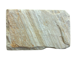 A chiseled stone panel with a natural, rugged surface, isolated against a transparent background.
