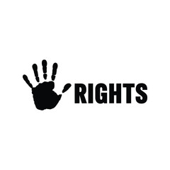 Human rights symbol stop hand gesture protest equality justice freedom social justice activism advocacy