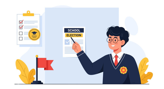 High School Election Poster Promoting Student Voting And Civic Engagement - Powered by Adobe
