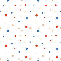 Cute Colorful Dots Pattern Vector Illustration