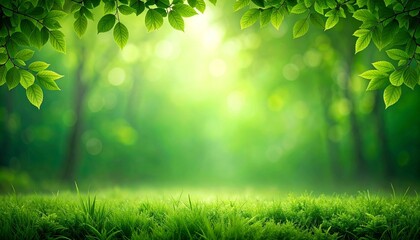 Serene forested mountain range with lush greenery and layered peaks under a soft, clear sky.